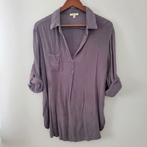 Kori America Rolled Tab Long Sleeve Shirt- Large
